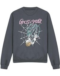 Marvel - Spiderman Ghost Spider Neon Web Sweatshirt, Dark Heather - Lyst