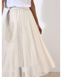 Apricot - Sequin Tulle Midaxi Skirt - Lyst