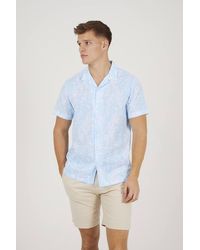 Brave Soul - Printed Revere Collar Shirt - Lyst