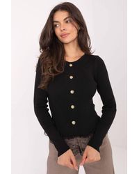 Love Lace - Elegant Long Sleeve Sweater With Lace Hem - Lyst