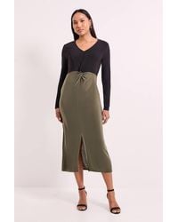 PRINCIPLES - Twist Knot Detail Jersey Midi Dress - Lyst