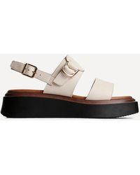 Linzi - Shift Faux Leather Flatform Sandals - Lyst
