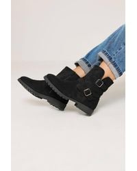 Yours - Double Buckle Ankle Boots - Lyst