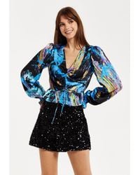 Liquorish - Multicolour Abstract Print Top - Lyst