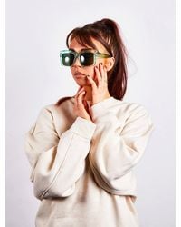 SVNX - Clear Plastic Frame Cat Eye Style Sunglasses - Lyst