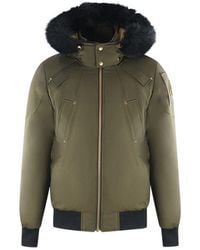 Moose Knuckles - Little Rapids Army Green Bomber Down Jacket - Lyst