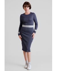 Enorsia - Lurex Jersey Midi Dress - Lyst