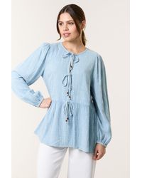 Blue Vanilla - Long Sleeve Round Neck Blouse - Lyst