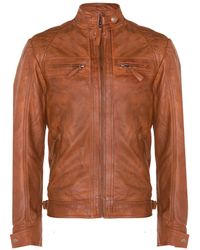 Infinity Leather - Leather Rock Racing Quilted Biker Jacket - Lyst