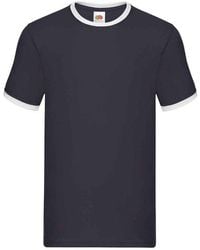 Fruit Of The Loom - Ringer Contrast T-Shirt - Lyst