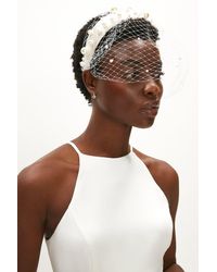 Coast - Netted Fascinator Headband With Beaded Detail - Lyst