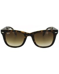 Ray-Ban - Rectangle Light Havana Brown Gradient Folding Wayfarer 4105 Sunglasses - Lyst