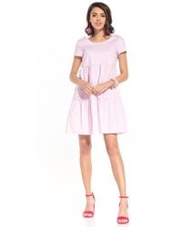 Love Lace - Mini Dress Boat Neck Short Sleeve Style 152924 - Lyst