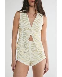 Nasty Gal - Zebra Hotfix Tailored Hotpants - Lyst