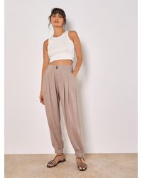 Apricot - Linen Blend Woven Joggers - Lyst