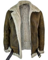 TruClothing - Vintage Sherling Sheepskin Pilot Jacket With Cream Fur - Lyst