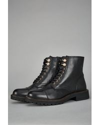 Dorothy Perkins - Leather Oyster Pearl Hiker Boot - Lyst