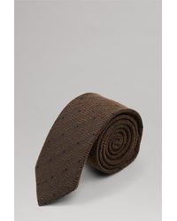 Burton - Brown Herringbone Spot Wool Tie - Lyst