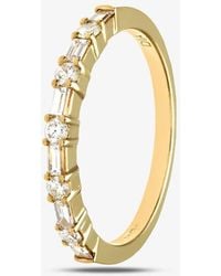 T.H.Baker - 18Ct 0.45Ct Baguette & Brilliant Cut Diamond Half Eternity Ring Pr09207 18Ky P - Lyst