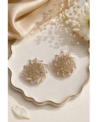 Lemon Daisy Accessories - Statement Crystal Stud Earrings For Bridesmaids Wedding Guests - Lyst