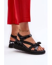 Love Lace - Platform Faux Leather Comfortable Flatforms - Lyst