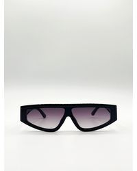 SVNX - Oversized Angular Racer Style Sunglasses - Lyst