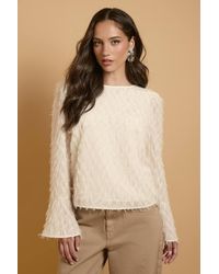 Oasis - Flared Sleeve Tie Back Blouse - Lyst