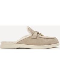 Linzi - Dover Mocha Faux Fur Mule Loafers - Lyst
