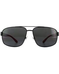 Polo Ralph Lauren - Aviator Matte Black Grey Sunglasses - Lyst