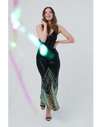 Izabel London - Sequin V-neck Cami Maxi Dress - Lyst