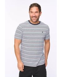 Bewley & Ritch - Packham 100% Cotton Yarn-Dyed Classic Stripe Crew Neck T-Shirt - Lyst