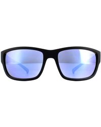 Arnette - Rectangle Matte Black Dark Grey Mirror Water Sunglasses - Lyst