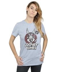 Looney Tunes - Bugs Bunny Circle Cotton Logo Boyfriend T-Shirt - Lyst