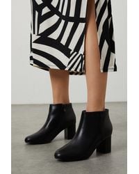 Wallis - Aubrey Rounded Block Heeled Ankle Boots - Lyst