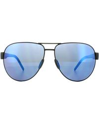 Porsche Design - Aviator Black Blue Mirror P8632 Sunglasses - Lyst