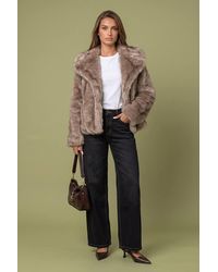 Urban Bliss - Tipped Faux Fur Jacket - Lyst