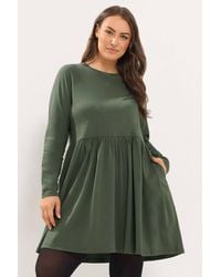 Yours - Peplum Mini Dress - Lyst