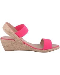 Absolute Footwear - Wedged Elasticated Strap Woven Contrast Colour Sandals - Lyst