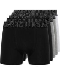 Kings Will Dream - Kingsport 5-Pack Cotton Stretch Boxers With Jacquard Waistband - Lyst