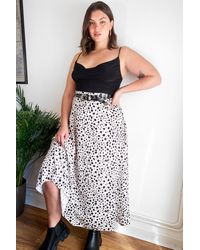 Nasty Gal - Plus Size Dalmatian High Waisted Midi Skirt - Lyst
