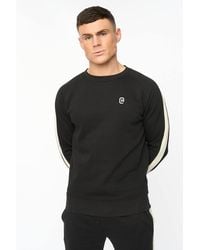 Crosshatch - Cresswill Crew Neck Sweatshirt With Contrast Sleeves - Lyst