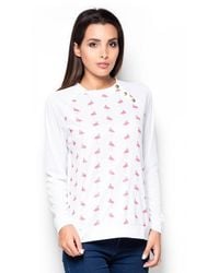 Love Lace - Lightweight Graphic Long Sleeve Sweatshirt - Lyst