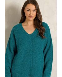 Evans - V-Neck Knitted Jumper - Lyst