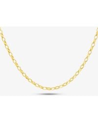 T.H.Baker - 9Ct 20 Inch Oval Belcher Chain Sobd-325-9Y-20 - Lyst