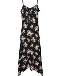 Wallis - Petite Black Floral Frill Camisole Dress - Lyst