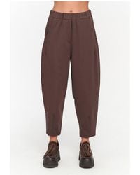 Love Lace - Office Cotton Relaxed Tapered Trousers - Lyst