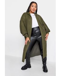 Yours - Long Sleeve Hooded Cardigan - Lyst