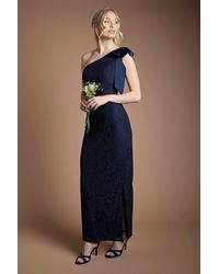 Coast - One Shoulder Bow Detail Lace Bridesmaid Dress - Lyst
