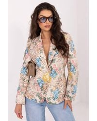Love Lace - Office Floral Elegant Blazer With Buttons - Lyst