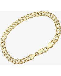 T.H.Baker - 9Ct 7.5 Inch Double Curb Chain Bracelet Hgr2D100-7.5 - Lyst